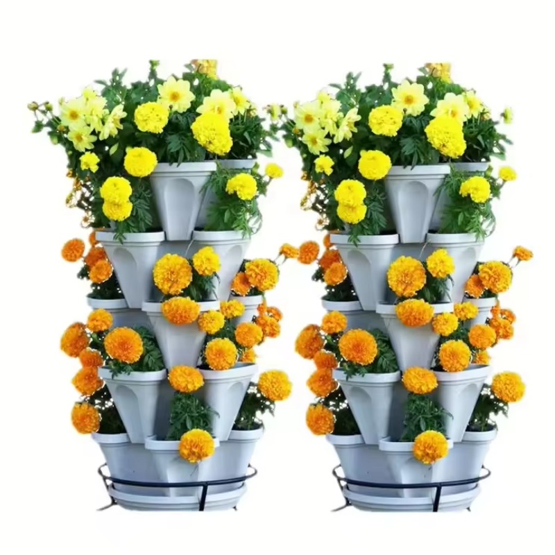 Hydroponic Tower Planter - Vaso de Morango Empilhável de 5