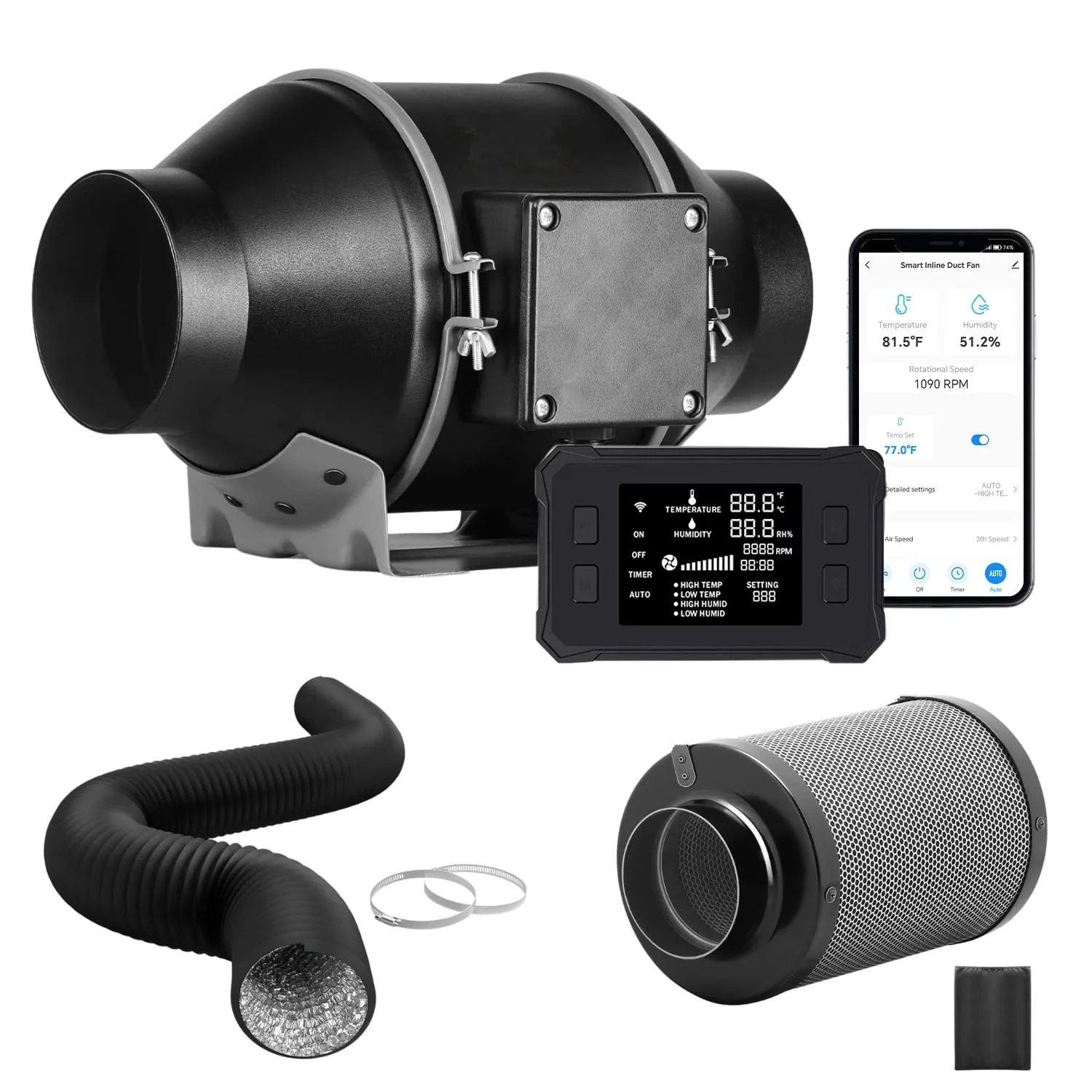 Ventilador de Duto Inline com  - Carbon Filter Inline avaliação e preço