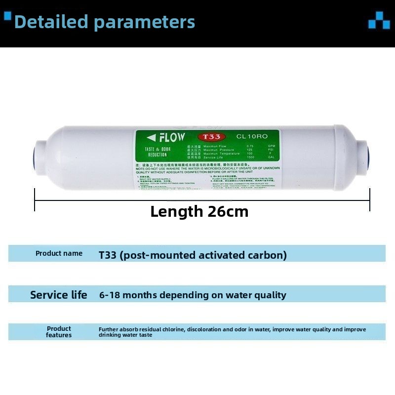 Filtro de Carvão Ativado T33 c - Carbon Filter Inline avaliação e preço