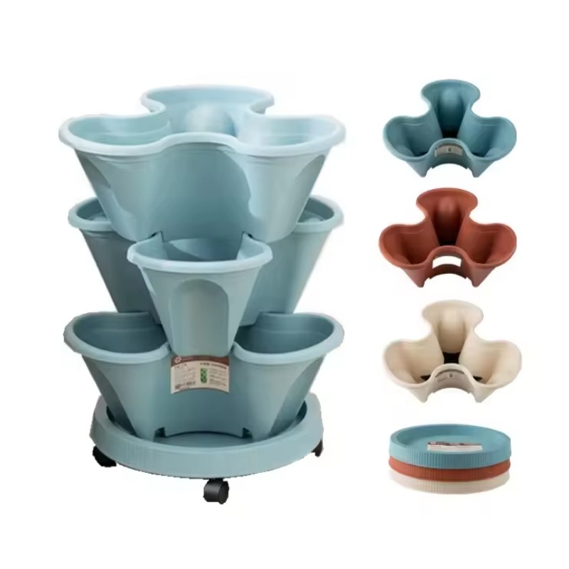 Vaso de Morango Empilhável de  - Hydroponic Tower Planter avaliação e preço