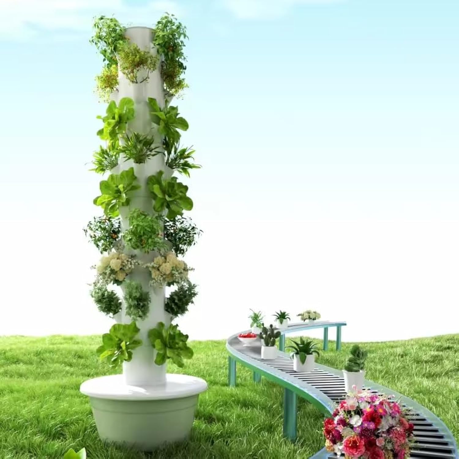 Torre de Cultivo Hidropônico V - Hydroponic Tower Planter avaliação e preço